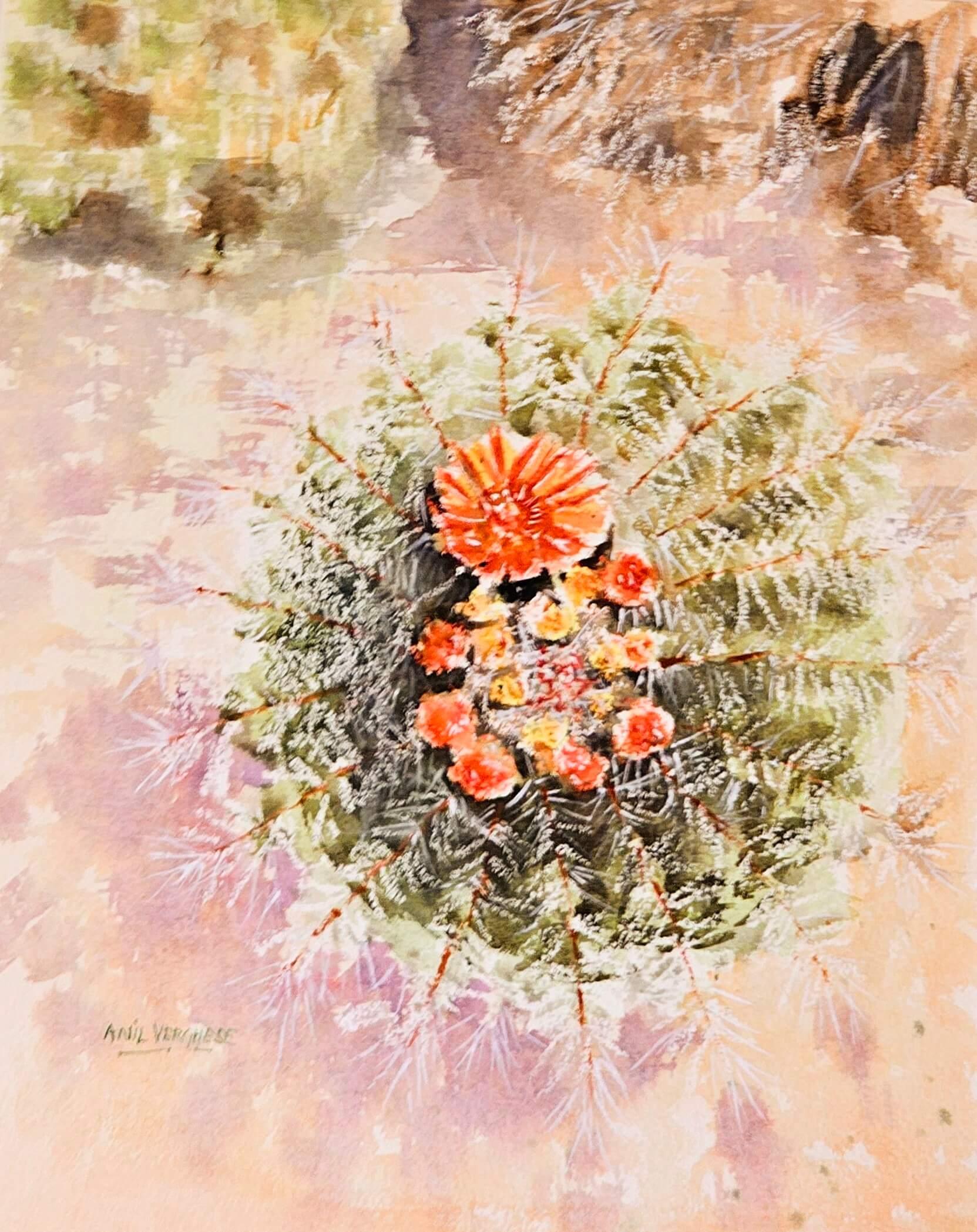 Even cactus blooms