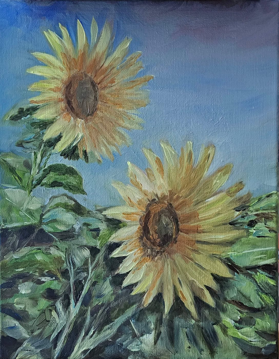 Sun flower - Oil painting - Anil Verghese Art